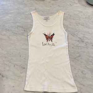 White tank with butterfly